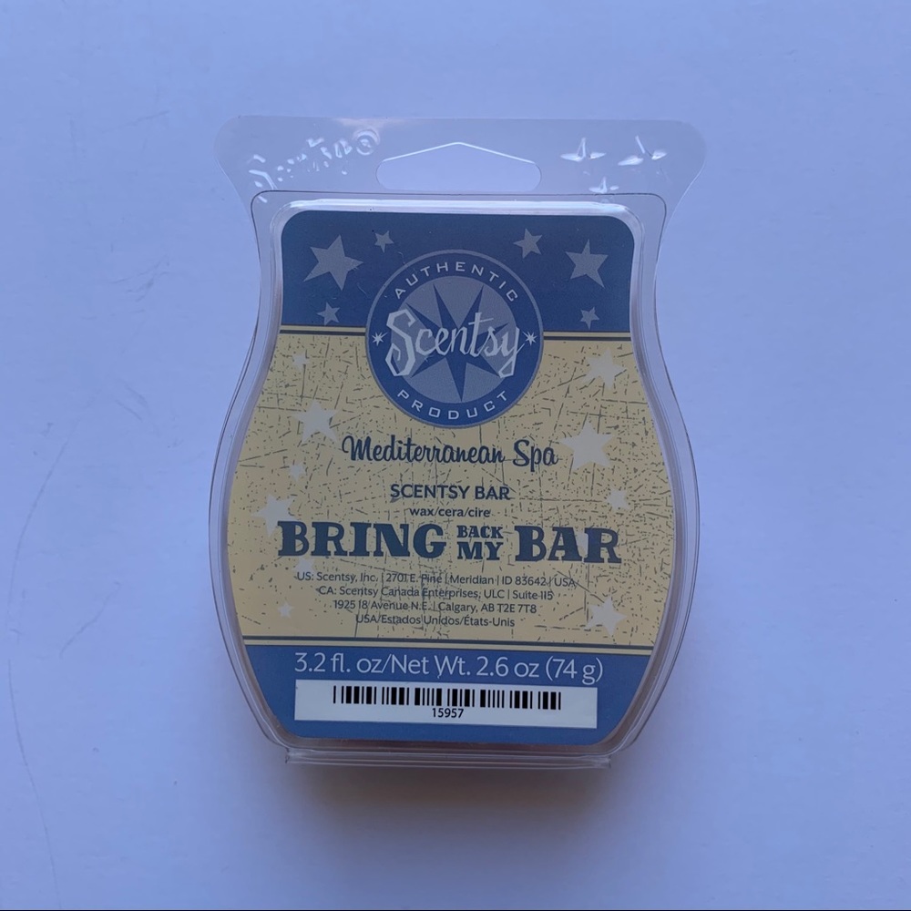 Mediterranean Spa Scentsy Wax Bar NEW